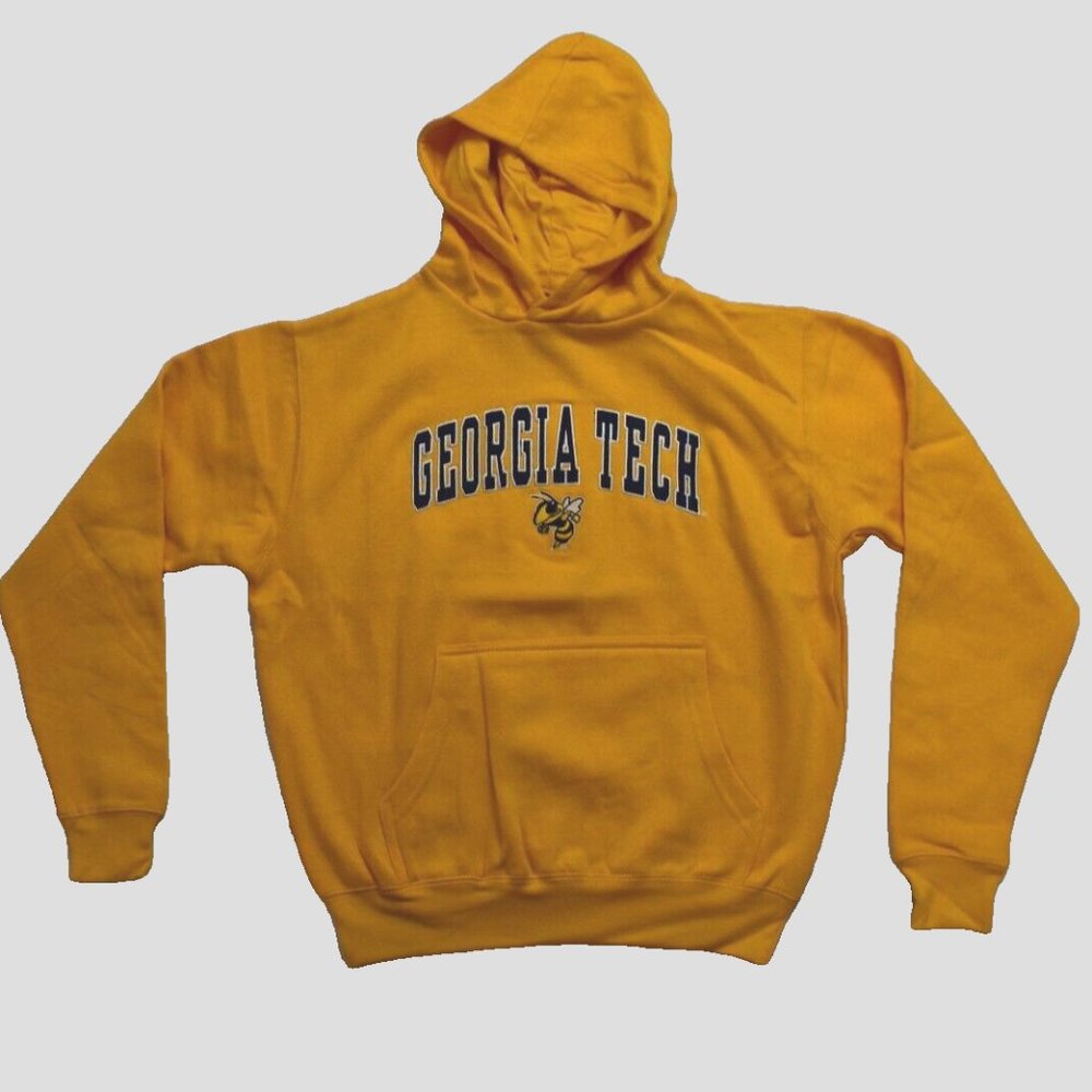 Old Varsity Brand Youth Boys Georgia Tech Yellow Jackets Hoodie New With Tags